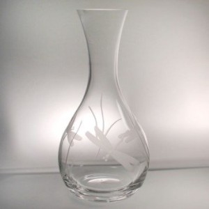 dragonfly glass vase