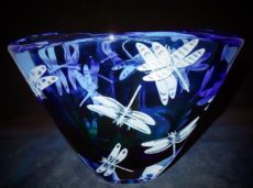 glass dragonfly bowl